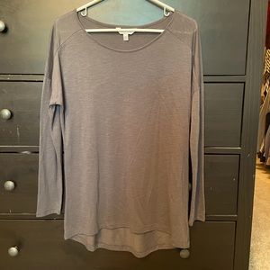 Charming Charlie Long Sleeve Gray Shirt